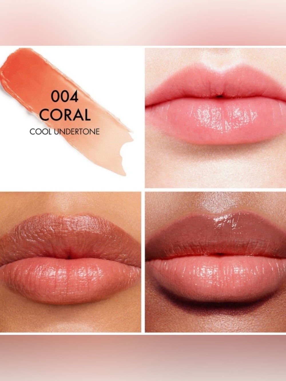 NIB DIOR ADDICT LIP GLOW #004 CORAL - Picture 2 of 4